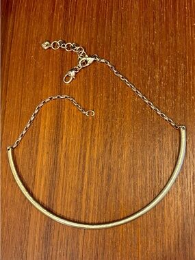 🆕 Brighton Monogram charm holder necklace in Gold Choker style NWOT Retired